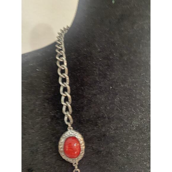 Necklace Silver Tone Heavy - Picture 4 of 7